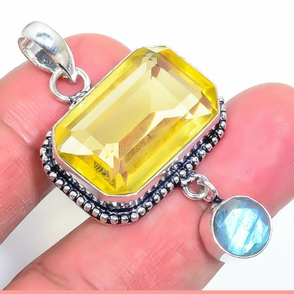 FINAL PRICE DROP! Lemon Quartz Color Pendant